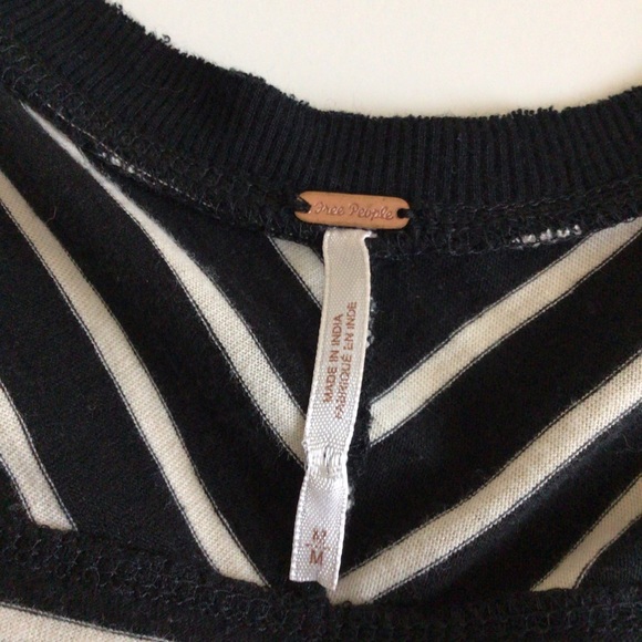 Free People Black & White stripe shirt - Picture 7 of 9